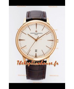 Vacheron Constantin Patrimony Or Rose 1:1 Miroir Réplique Montres 40MM 904L Acier 