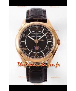 Vacheron Constantin Fiftysix Edition Or Rose Montre 904L Acier Réplique Miroir 1:1 Cadran Noir 