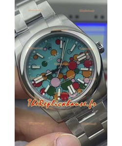 Montre Rolex Oyster Perpetual REF# 124300 cadran célébration en 41MM Mouvement automatique ETA 3230 