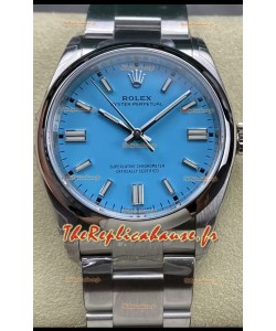Rolex Oyster Perpetual REF# 126000 36MM Montre Réplique Mouvement Suisse Cadran Bleu Tiffany Acier 904L Miroir 1:1