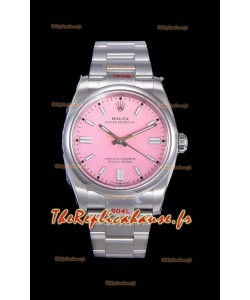 Montre Rolex Oyster Perpetual REF#124300 41MM Cal.3230 Mouvement Réplique Suisse Cadran Rose Acier 904L Réplique Miroir 1:1