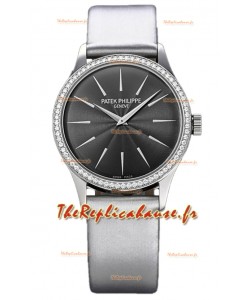 Patek Philippe Calatrava 4997 Ladies Cadran en acier gris avec mouvement automatique suisse 