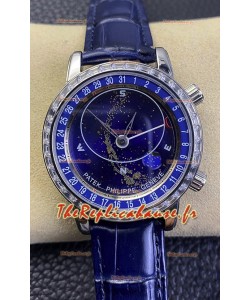 Patek Philippe 6104G Grand Compilations Handwind Swiss Réplique montres - lunette diamants