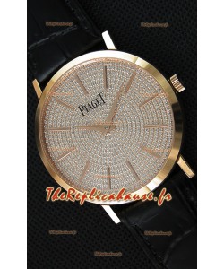 Montre Piaget Altiplano G0A36128 Suisse à Quartz avec Cadran diamant pavé Boîtier Rose Or Réplique
