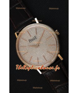 Montre Piaget Altiplano G0A36128 Suisse à Quartz avec Cadran diamant pavé Boîtier Rose Or Réplique