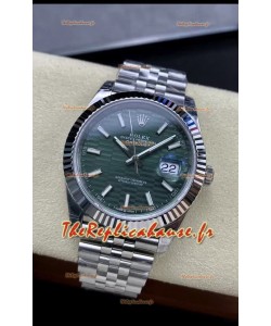 Rolex Datejust Cal.3235 Mouvement 1:1 Miroir Réplique Acier 904L 41MM - Cadran cannelé vert