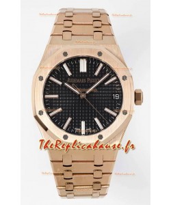Audemars Piguet Royal Oak 15510 50ème anniversaire 41MM Black Dial Rose Gold 41MM Réplique Miroir 1:1 