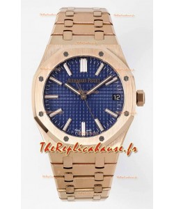 Audemars Piguet Royal Oak 15510 50ème anniversaire 41MM Cadran Bleu Or Rose 41MM Réplique Miroir 1:1