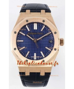 Audemars Piguet Royal Oak 15510 50ème anniversaire 41MM Cadran Bleu Or Rose 41MM Réplique Miroir 1:1