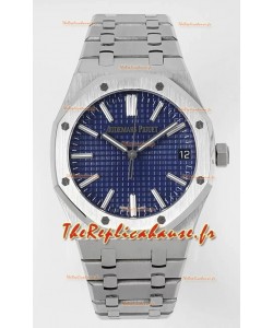 Audemars Piguet Royal Oak 15510 41MM 50ème anniversaire Blue Dial 904L en acier Réplique Miroir 1:1