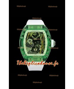 Richard Mille RM26-01 Tourbillon Panda Transparent Montre Boîtier Saphirs - Réplique Super Clone