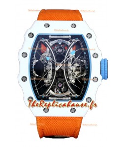 Richard Mille RM53-01 Pablo Mac Donough TPT Boîtier blanc Nylon orange Réplique Suisse