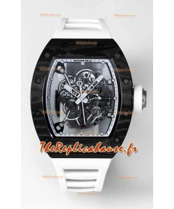 Richard Mille RM055 Boîtier en carbone noir Montre Tourbillon Superclone authentique 1:1 