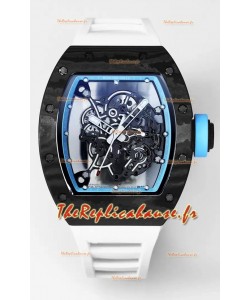 Montre Richard Mille RM055 Boîtier carbone noir Superclone 1:1 Tourbillon Authentique 