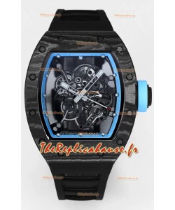 Montre Richard Mille RM055 Boîtier Carbone Noir Superclone 1:1 Tourbillon Authentique 