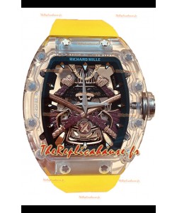 Richard Mille RM047 Samurai Tourbillon Véritable Bracelet Jaune et Boîtier Saphir 