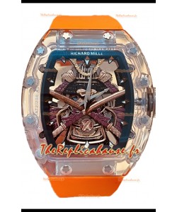 Richard Mille RM047 Samurai Tourbillon Véritable - Bracelet Orange - Boîtier Saphir