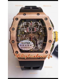 Richard Mille RM011-03 Felipe Massa Boîtier léger en titane monobloc de qualité miroir 1:1