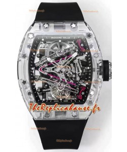 Richard Mille RM38-02 Saphires Bubba Watson Mouvement Tourbillon Caoutchouc Noir Réplique miroir 1:1