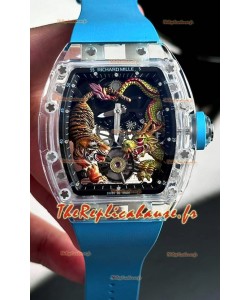 Richard Mille RM51-01 Saphires Crouching Tiger Hidden Dragon Mouvement Tourbillon Réplique miroir 1:1