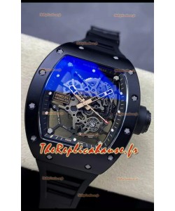 Richard Mille RM035 AMERICAS DLC noir et boîtier or rose Réplique Suisse 1:1 
