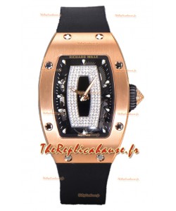 Richard Mille RM007 Or Rose 18K Automatique Montre Superclone Suisse Réplique