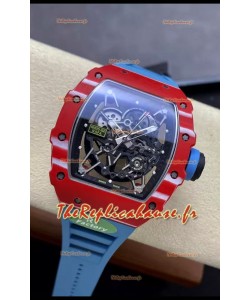 Richard Mille RM35-02 Rafael Nadal Montre Super Clone Tourbillon Authentique Carbone Bleu