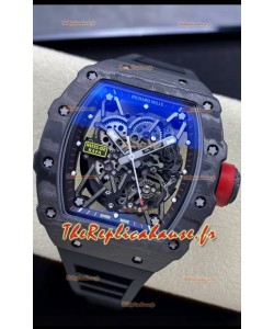 Montre Richard Mille RM35-02 Rafael Nadal Boîtier en fibre de carbone avec tourbillon véritable Super Clone