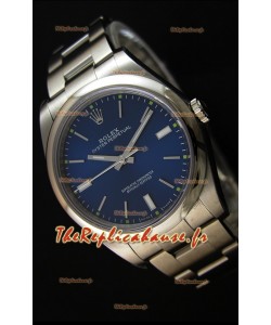 Montre Rolex Oyster Perpetual Mouvement Suisse Cal.3132 à Cadran Bleu et Bracelet Oyster — Montre en acier Ultime 904L 