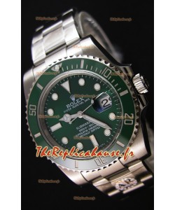 Montre Rolex Submariner Ref#116610LV The Hulk Swiss Répliquée à l’identique 1:1 Mirror — Montre ultime en acier 904L 