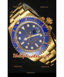 Rolex Submariner 16618 Montre Réplique 1:1 en Or avec Cadran céramique et Mouvement Suisse 3135