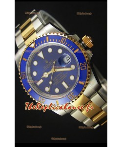 Rolex Submariner 16613 Montre Réplique Suisse 1:1 en Or Deux-Tons avec Cadran céramique et Mouvement Suisse 3135 