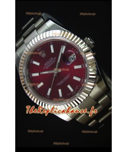 Réplique de montre Rolex Datejust Japanese - Cadran marron en 41MM avec bracelet huitre