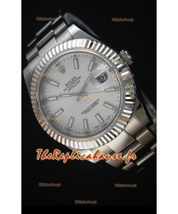 Réplique de montre Rolex Datejust Japanese - Cadran gris en 41MM avec bracelet huitre