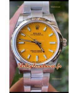 Rolex Oyster Perpetual REF#277200 31MM Mouvement suisse Réplique Suisse Cadran jaune Acier 904L Miroir 1:1 Montre Réplique