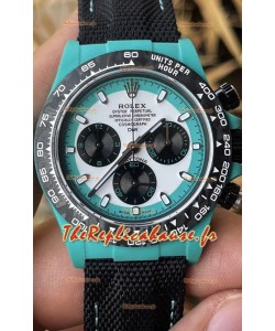 Rolex Cosmograph Daytona DiW CELESTE INVERT Edition Montre en fibre de carbone - Mouvement Cal.4130