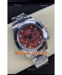 Rolex Cosmograph Daytona Grossular Rubellite Cadran Original Cal.4130 Mouvement - Montre Acier 904L