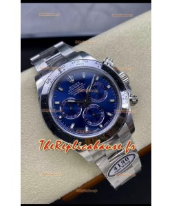 Rolex Cosmograph Daytona M116509 Mouvement original Cal.4130 - Montre en acier 904L avec cadran bleu