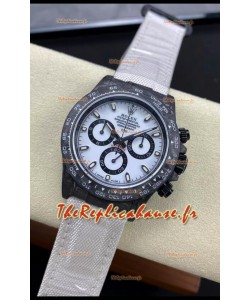 Montre Rolex Daytona DiW Edition "All Black/White" - Boîtier en carbone forgé, Réplique Miroir 1:1