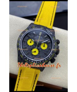 Rolex Daytona DiW Lemon Carbone Edition - Boîtier en carbone forgé, Réplique Miroir 1:1