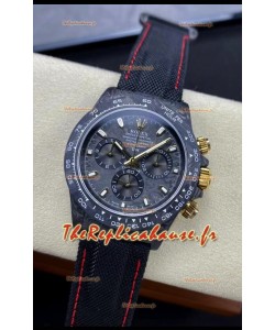 Rolex Daytona DiW Black & Gold Carbon Edition Watch - Montre à boîtier en carbone forgé, Réplique miroir 1:1