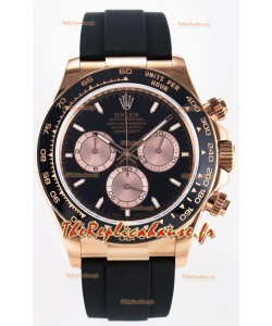 Rolex Cosmograph Daytona M126515 Or rose Cadran noir Montre Mouvement original Cal.4131 