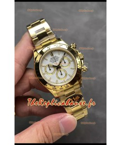 Rolex Cosmograph Daytona M126518 Boîtier or jaune et cadran blanc Mouvement original Cal.4131
