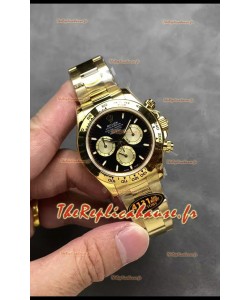 Rolex Cosmograph Daytona M126508 Boîtier or jaune et cadran noir Mouvement original Cal.4131