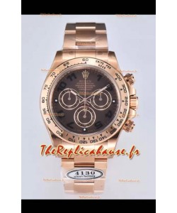 Montre Rolex Cosmograph Daytona M116505-0011 Or Rose Mouvement original Cal.4130 - Acier 904L Traduit avec www.DeepL.com/Translator (version gratuite)