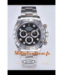 Rolex Cosmograph Daytona M116509-0055 Mouvement original Cal.4130 - Montre en acier 904L Cadran noir