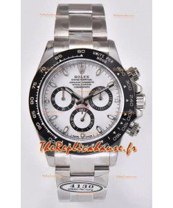 Rolex Cosmograph Daytona M116500LN Mouvement original Cal.4130 - Montre en acier 904L avec cadran blanc