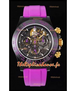 Rolex Daytona Blaken Rose Réplique Suisse 1:1 Cadran Squelette Mouvement Cal.4130