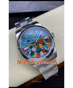 Montre Rolex Oyster Perpetual REF# 124300 cadran célébration en 41MM ETA 3230 mouvement automatique