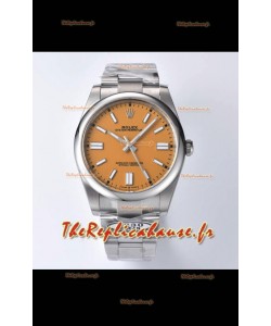 Rolex Oyster Perpetual REF#124300 41MM Mouvement Cal.3230, Réplique Suisse Cadran Jaune Foncé 904L en acier, Réplique Miroir 1:1